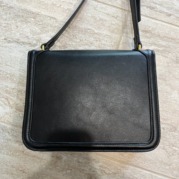 NEW Mango Crossbody Black Gold Hardware Adjustable Strap Designer Inspired - Picture 3 of 4